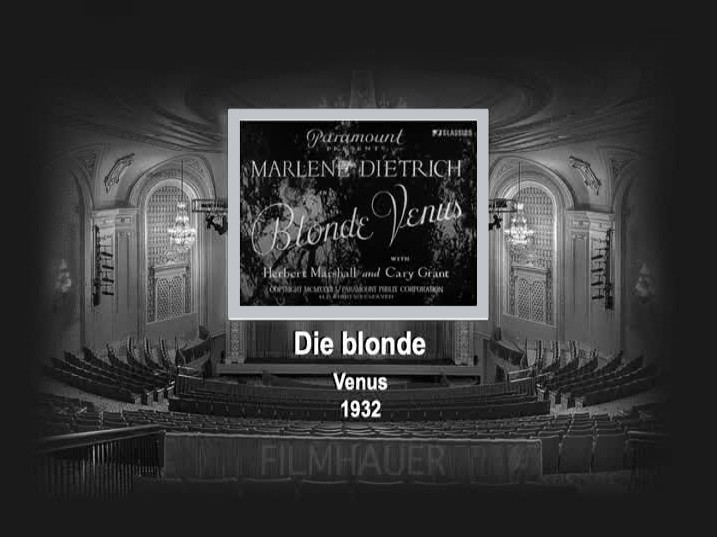 DIE BLONDE VENUS 1932 Marlene Dietrich