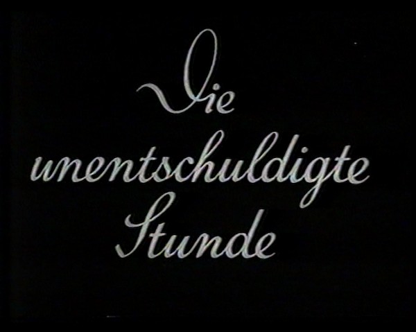 DIE UNENTSCHULDIGTE STUNDEN 1937