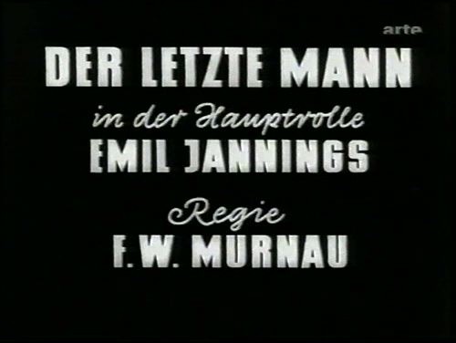 DER LETZTE MANN 1924 - Emil Jannings