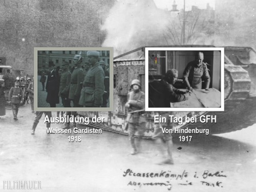 TRAINING OF THE WHITE GARD 1918 - A DAY WITH VON HINDENBURG 1917