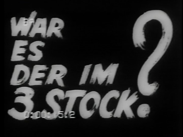 WAR DAS DER IM 3. STOCK? 1938